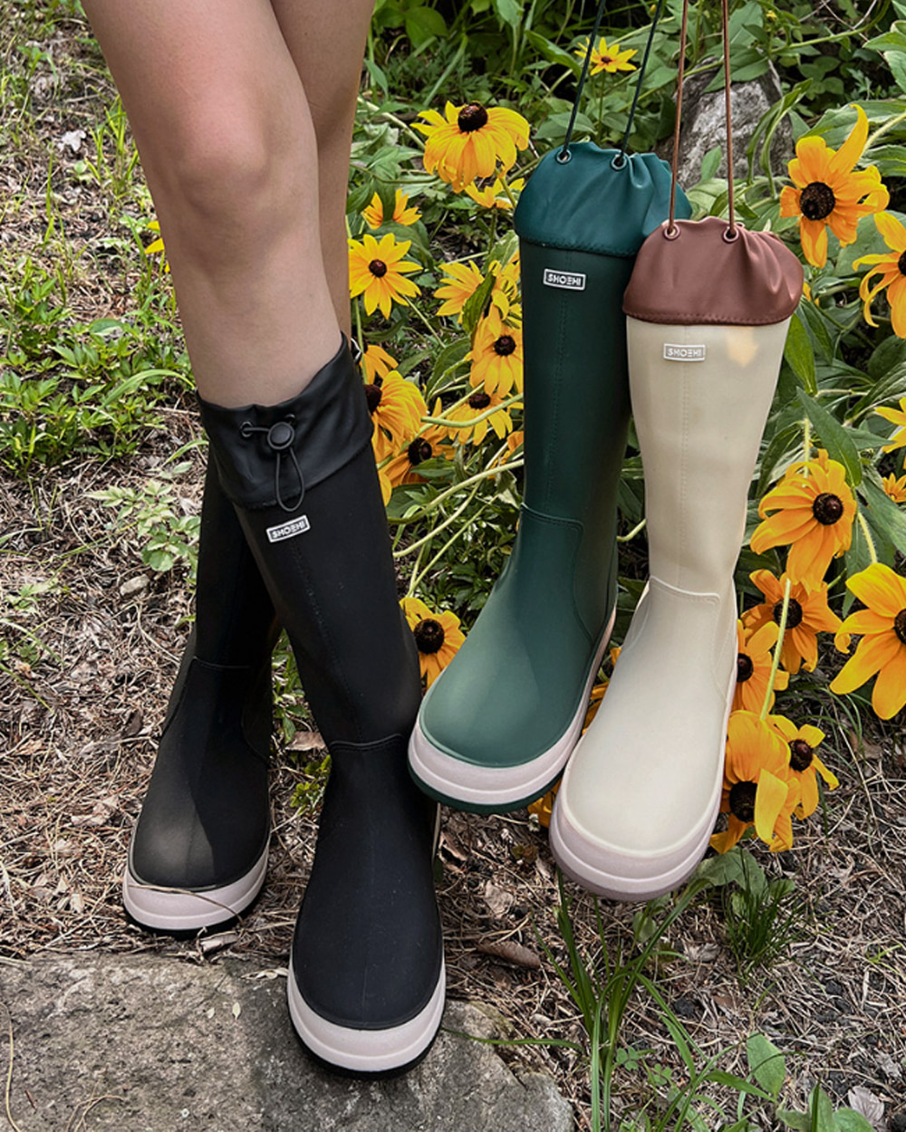 Risa String Middle Rain Boots (3Colors)