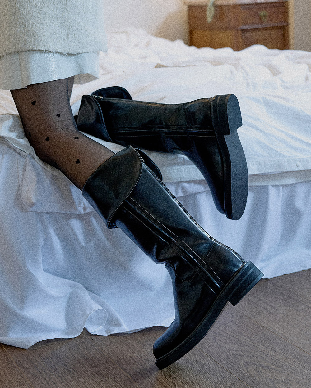 Gemma Cuffs Long Boots (Khaki)