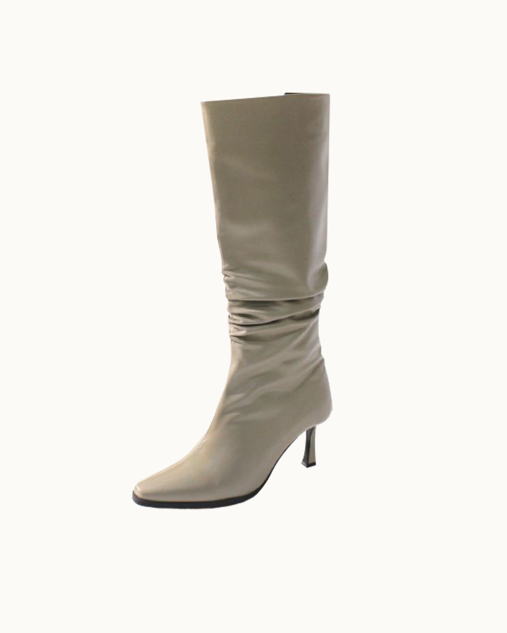 Greta Wrinkle Long Boots (Etoffe)