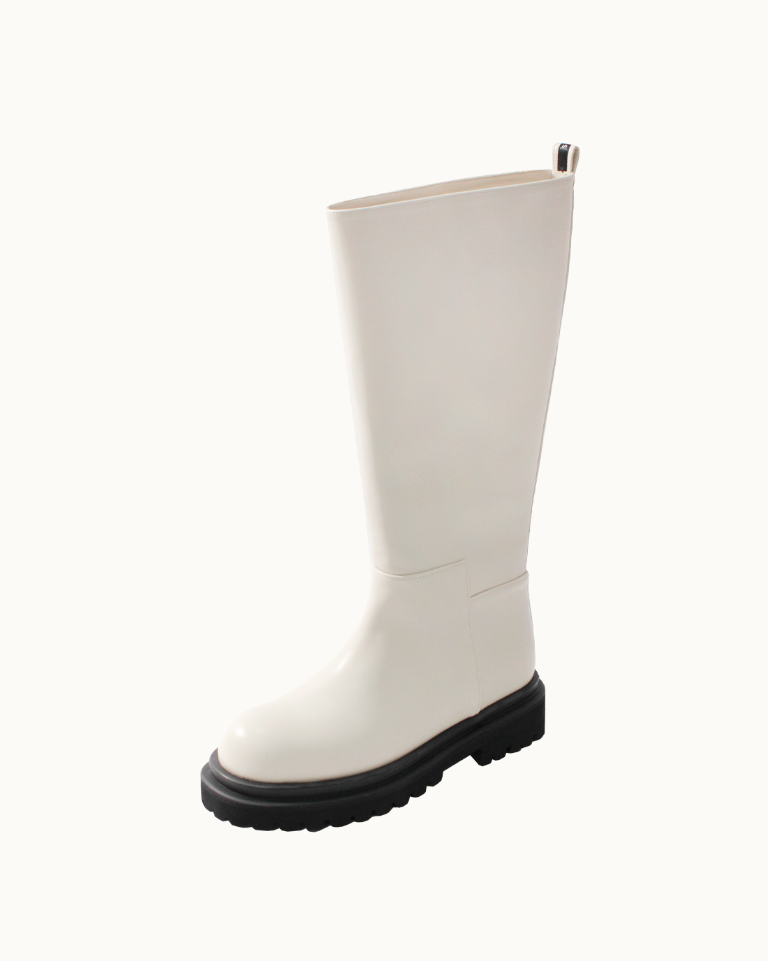 Gavy Wide Long Boots (Ivory)